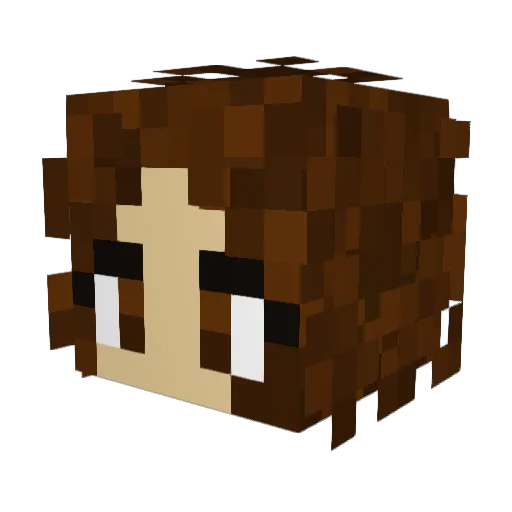 CarlaCat300 Minecraft avatar head, 3D render
