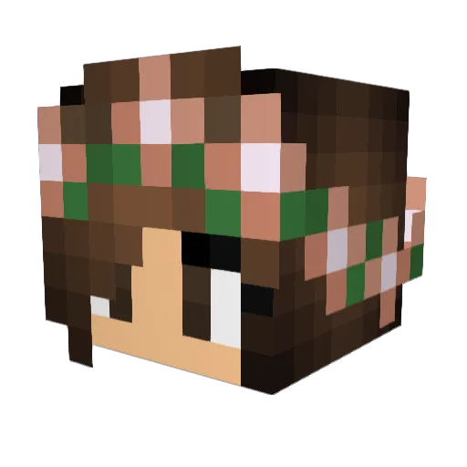 CarlaJC Minecraft avatar head, 3D render