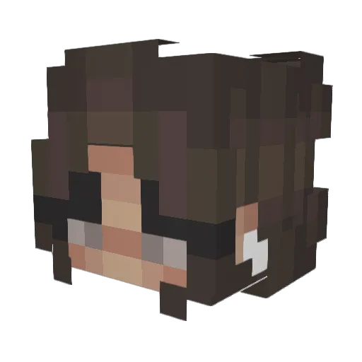CarlaMarla Minecraft avatar head, 3D render