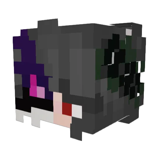 Carla_8 Minecraft avatar head, 3D render