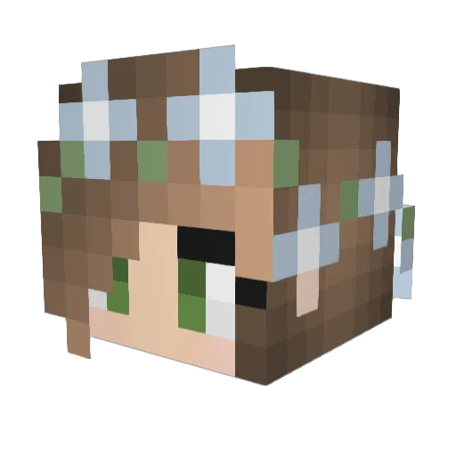 Carlavp Minecraft avatar head, 3D render