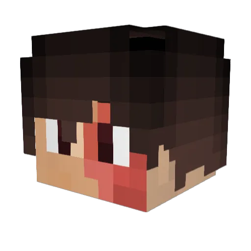 Carlew Minecraft avatar head, 3D render