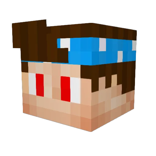 CarliAlex Minecraft avatar head, 3D render