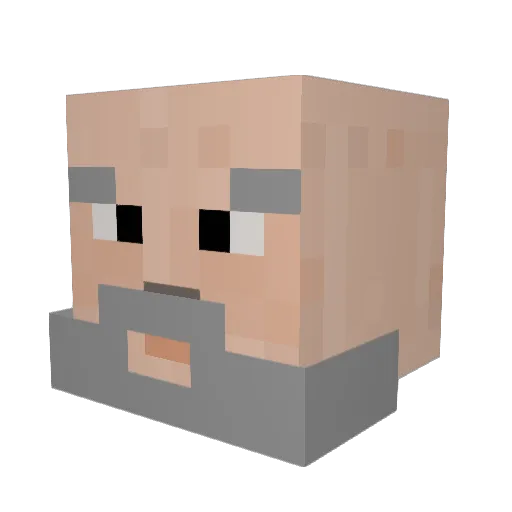 Carlick Minecraft avatar head, 3D render