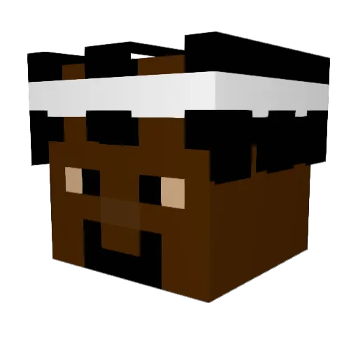 Carlik1Jones Minecraft avatar head, 3D render