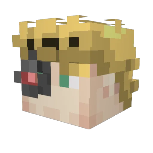 CarlinhosCF Minecraft avatar head, 3D render