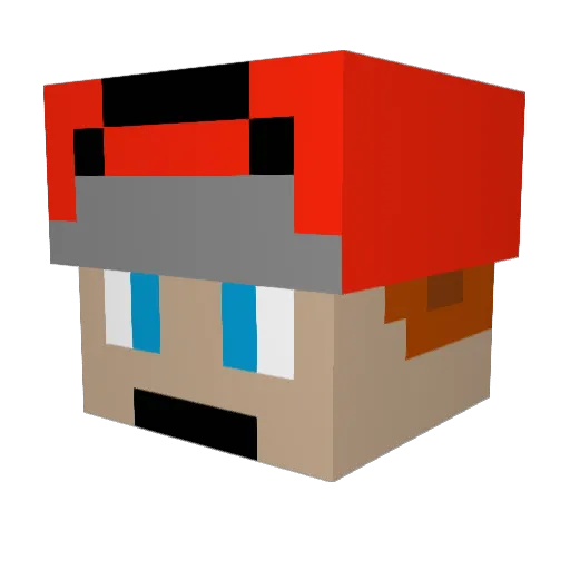 Carlitoo01 Minecraft avatar head, 3D render