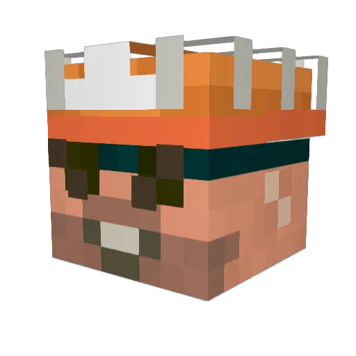 Carlitrox Minecraft avatar head, 3D render