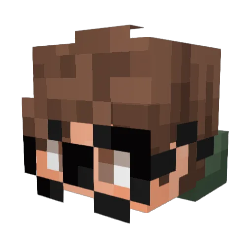 Carllll_ Minecraft avatar head, 3D render