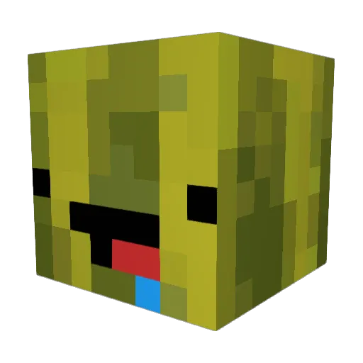 CarloFu Minecraft avatar head, 3D render