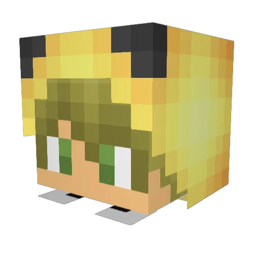 CarloLuca Minecraft avatar head, 3D render
