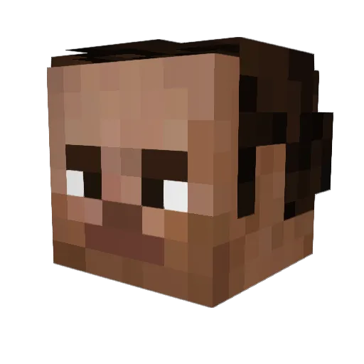 Carlocoluccix Minecraft avatar head, 3D render