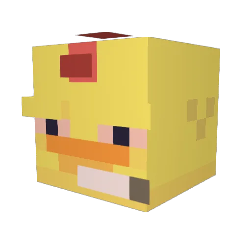 Carlodown33 Minecraft avatar head, 3D render