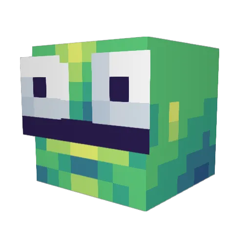 Carloidez Minecraft avatar head, 3D render