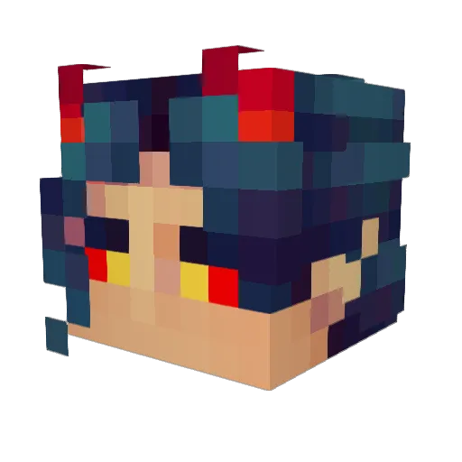 Carlontrox Minecraft avatar head, 3D render