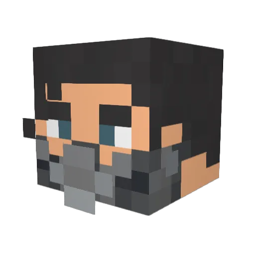 Carloosgg Minecraft avatar head, 3D render