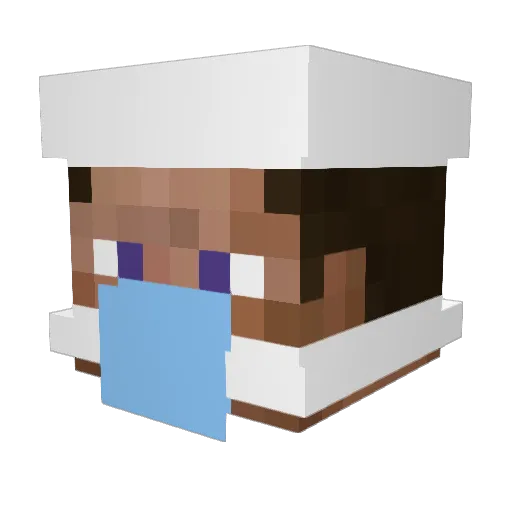 Carlos3456 Minecraft avatar head, 3D render