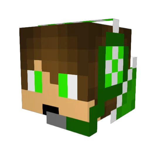 Carlos444 Minecraft avatar head, 3D render