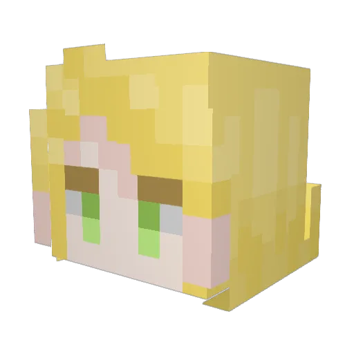 CarlosCAA Minecraft avatar head, 3D render