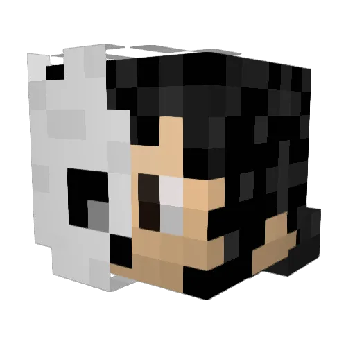 CarlosCAM Minecraft avatar head, 3D render