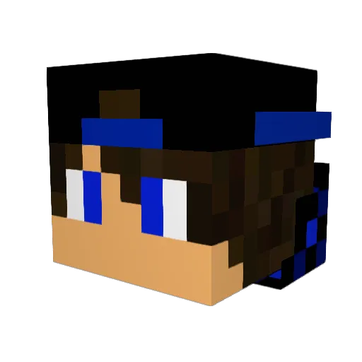 CarlosDoesMC823 Minecraft avatar head, 3D render