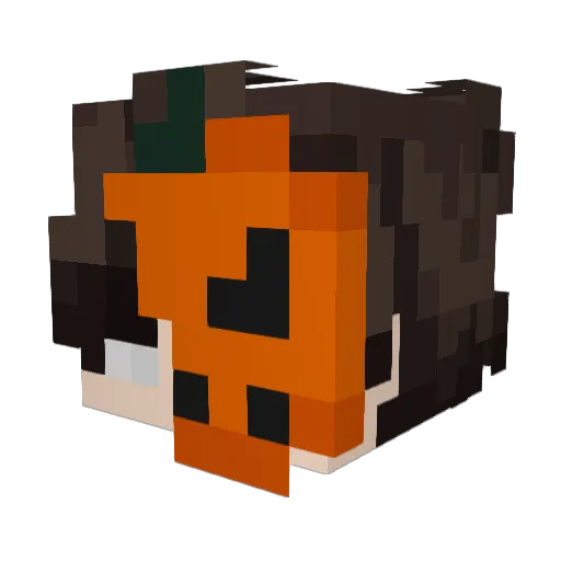 CarlosFlux Minecraft avatar head, 3D render