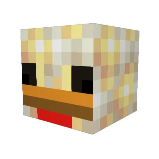CarlosJuarez Minecraft avatar head, 3D render