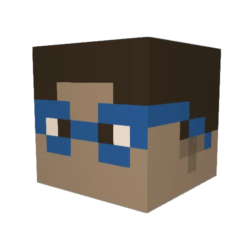 CarlosReis1042 Minecraft avatar head, 3D render