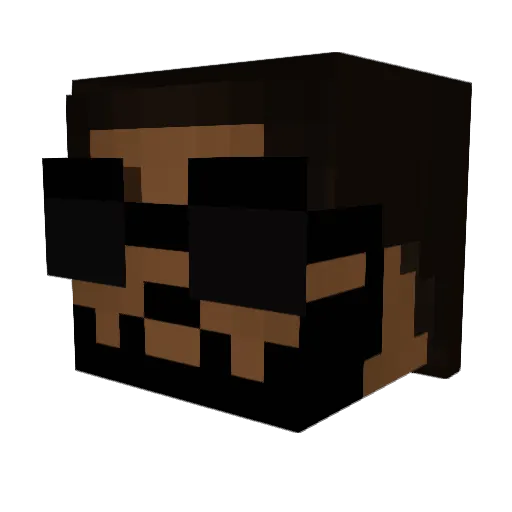 Carlosfickmushi Minecraft avatar head, 3D render