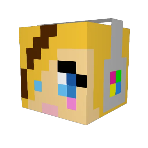 Carls829 Minecraft avatar head, 3D render