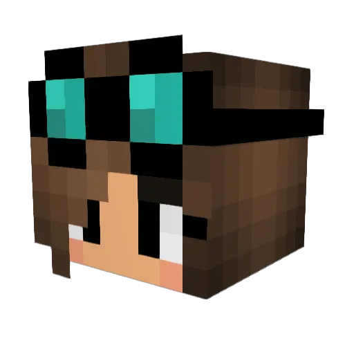 CarltonEarless Minecraft avatar head, 3D render