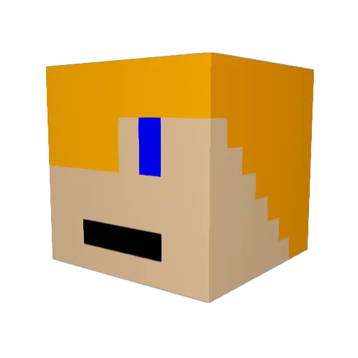 Carltonpie Minecraft avatar head, 3D render