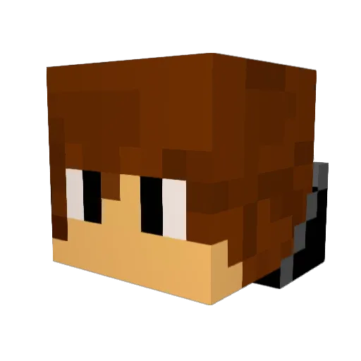 Carlu01 Minecraft avatar head, 3D render