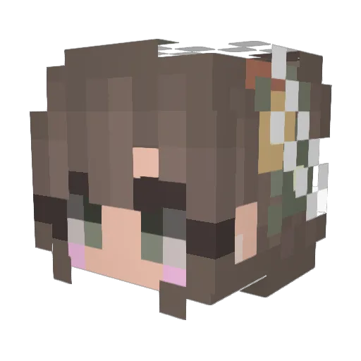Carlwith3dots Minecraft avatar head, 3D render