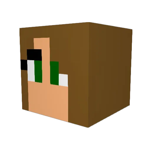 Carly107 Minecraft avatar head, 3D render