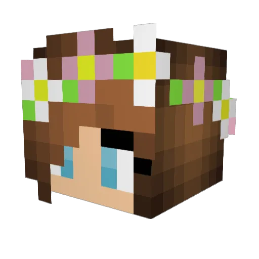 CarlyCuddles Minecraft avatar head, 3D render