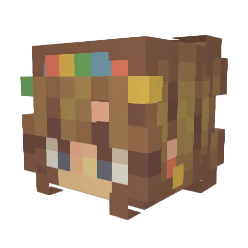 CarlyIsMe Minecraft avatar head, 3D render