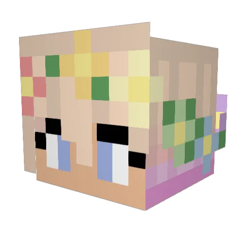Carly_Booth Minecraft avatar head, 3D render