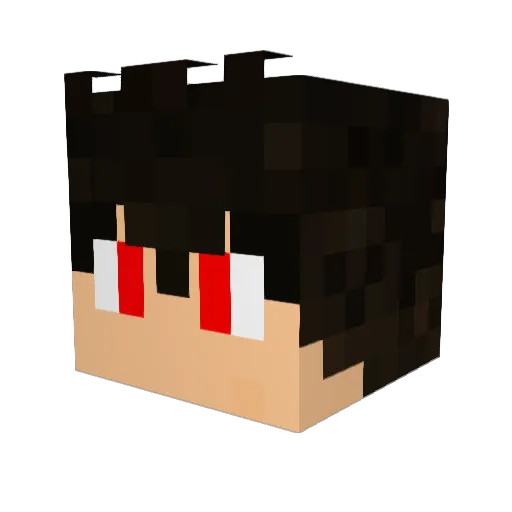CarlynSenpai Minecraft avatar head, 3D render