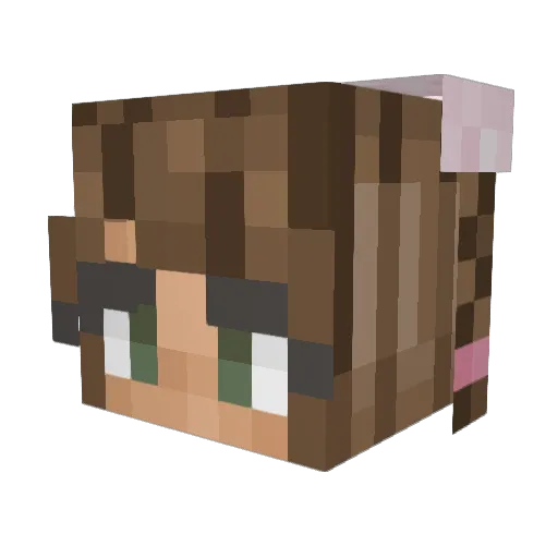 CarmJade Minecraft avatar head, 3D render
