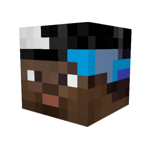 Carmack Minecraft avatar head, 3D render