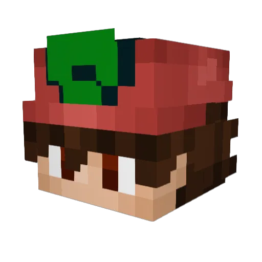 Carmalman27 Minecraft avatar head, 3D render