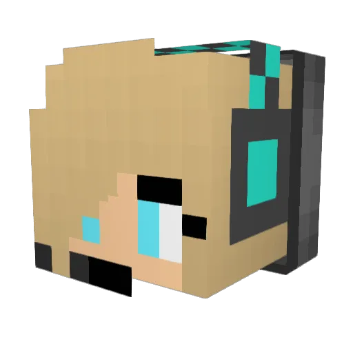CarmelDragon Minecraft avatar head, 3D render