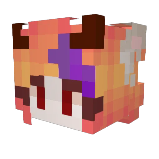 CarmelVR7 Minecraft avatar head, 3D render