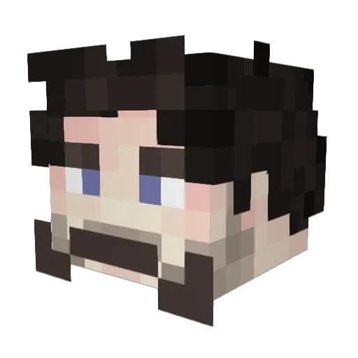 Carmelito Minecraft avatar head, 3D render