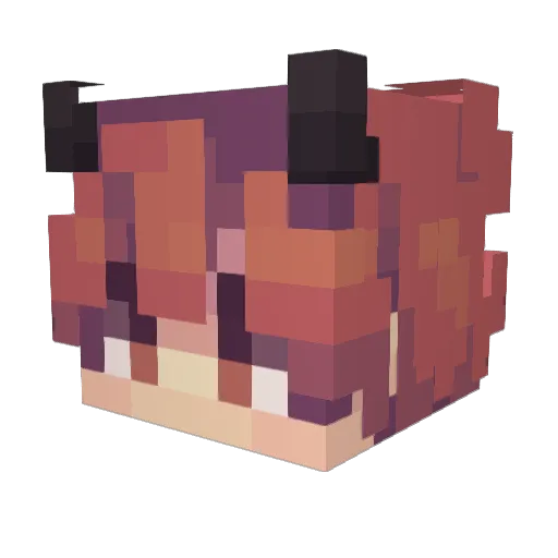 CarmeloOwO Minecraft avatar head, 3D render