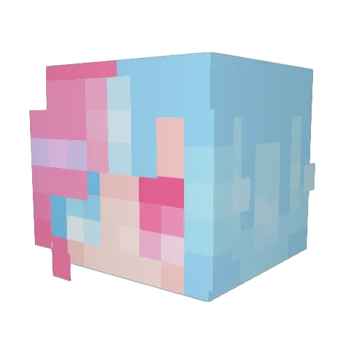 Carmendy Minecraft avatar head, 3D render