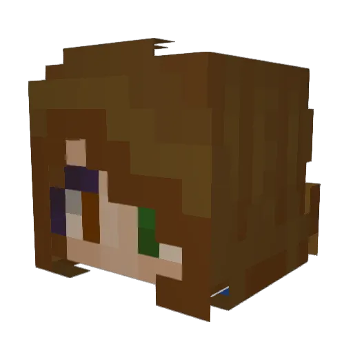 CarmiiOo Minecraft avatar head, 3D render