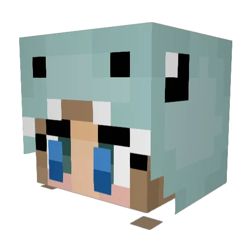 Carminaa Minecraft avatar head, 3D render