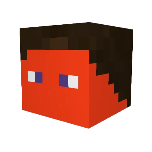 CarmineLuck119 Minecraft avatar head, 3D render